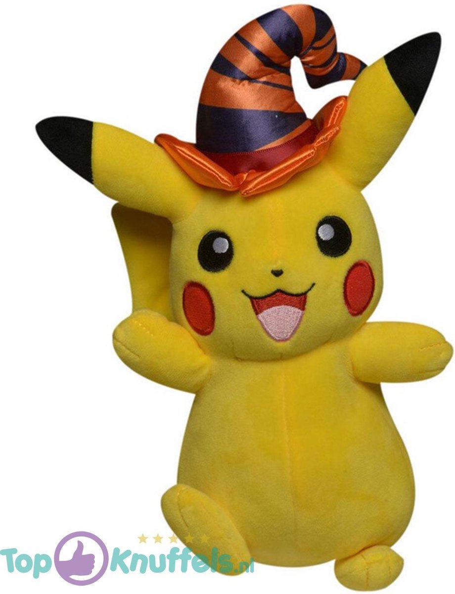 Pokemon Pikachu met Toverhoed Pluche Knuffel 21 cm | Pokemon Pikachu Plush Toy | Pokémon Knuffeldier voor kinderen | Pokemon Peluche